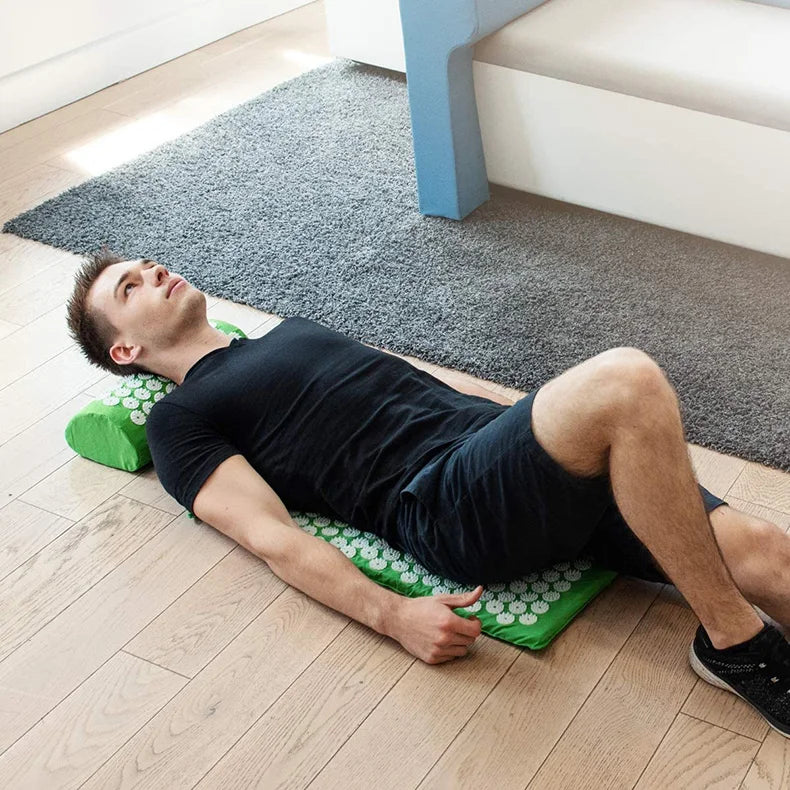 Tapis d’Acupression avec Oreiller - Kit Complet Dos et Nuque