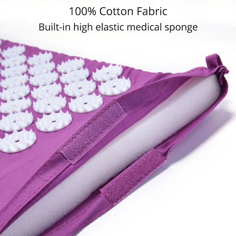 Tapis d’Acupression avec Oreiller - Kit Complet Dos et Nuque